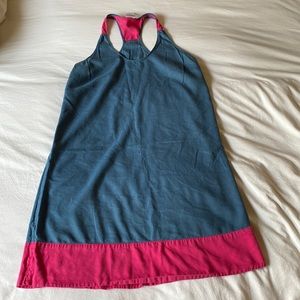 Patagonia Blue/Pink Racerback Tencel Dress. Size 12